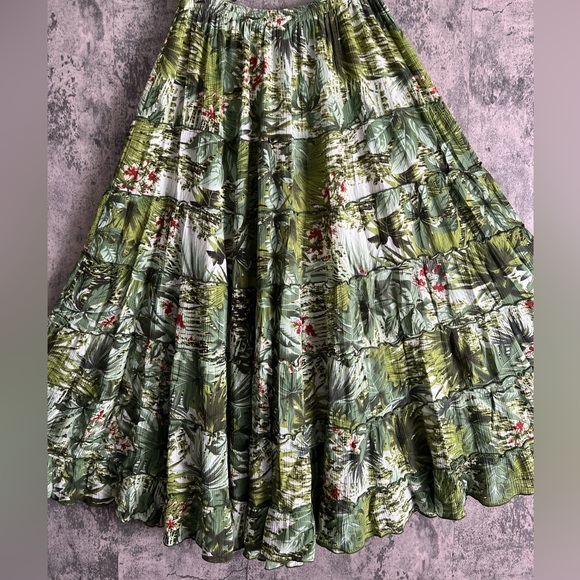 Hawai vibe skirt floral floating maxi skirt beach vacation long coverup skirt - Picture 7 of 10
